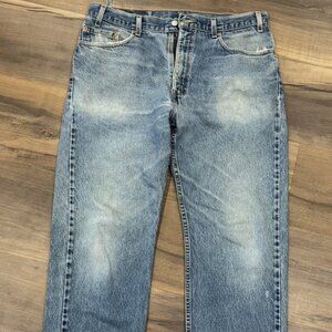 VTG Levi's 505 Regular Straight Fit Jeans Men's 38x32 blue Y2K 2001 Made-in-USA